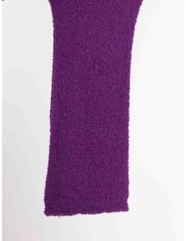 Frida Madè baby alpaca merino bouclè purple scarf 2