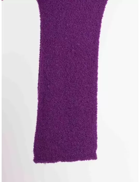 Frida Madè baby alpaca merino bouclè purple scarf