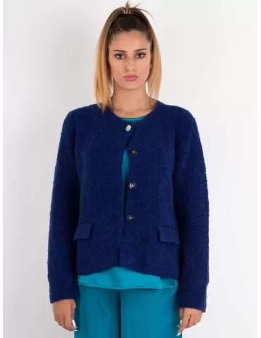 Giacca cardigan lana bouclè...