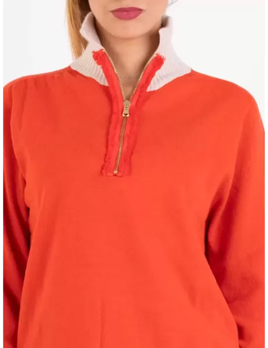 Riva Tricot Maglificio di Nibionno | Maglia cashmere lupetto arancio