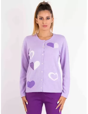 Riva Tricot lilac hearts...