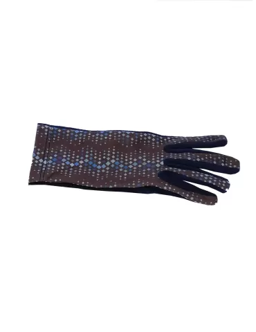 Bottega del Guanto | Guanti donna eleganti pile blu fantasia glamour