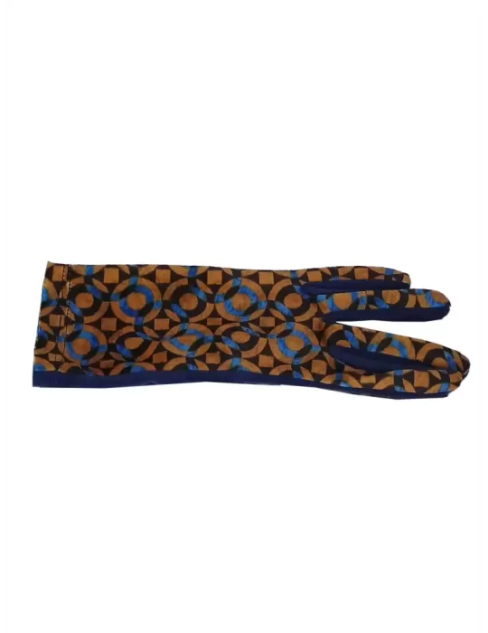 Bottega de Guanto | Mustard yellow and blue pile fashion gloves women Bottega de Guanto | Mustard yellow and blue pile fashion gloves women