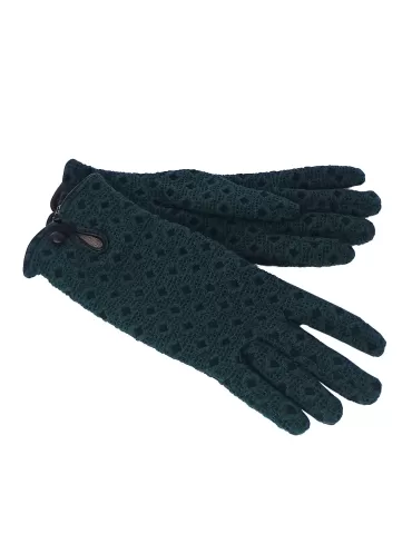 Bottega del Guanto | Guanti cotone con interno cashmere profili pelle 2