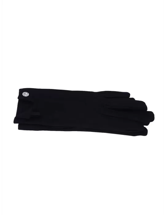 Bottega de Guanto | Black formal stretch glove with Swarovski button Bottega de Guanto | Black formal stretch glove with Swarovski button
