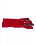 Bottega del Guanto | Red Animal printed fingers pile gloves