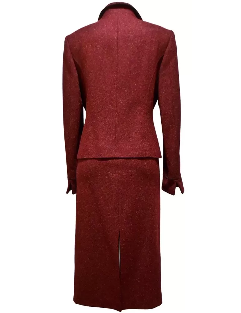 Laine de vente en ligne costume bordeaux *