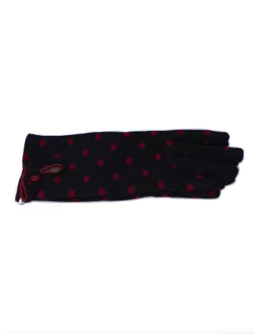 Bottega del Guanto | Guanti cotone con interno cashmere profili pelle