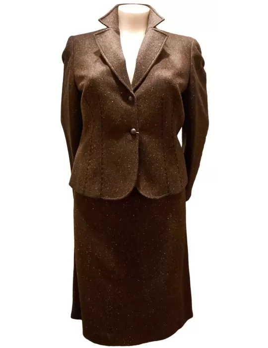Costume de tweed brun de vente en ligne Costume de tweed brun de vente en ligne