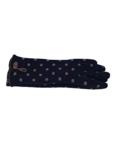 Cashmere lining leather profiles blue cotton gloves