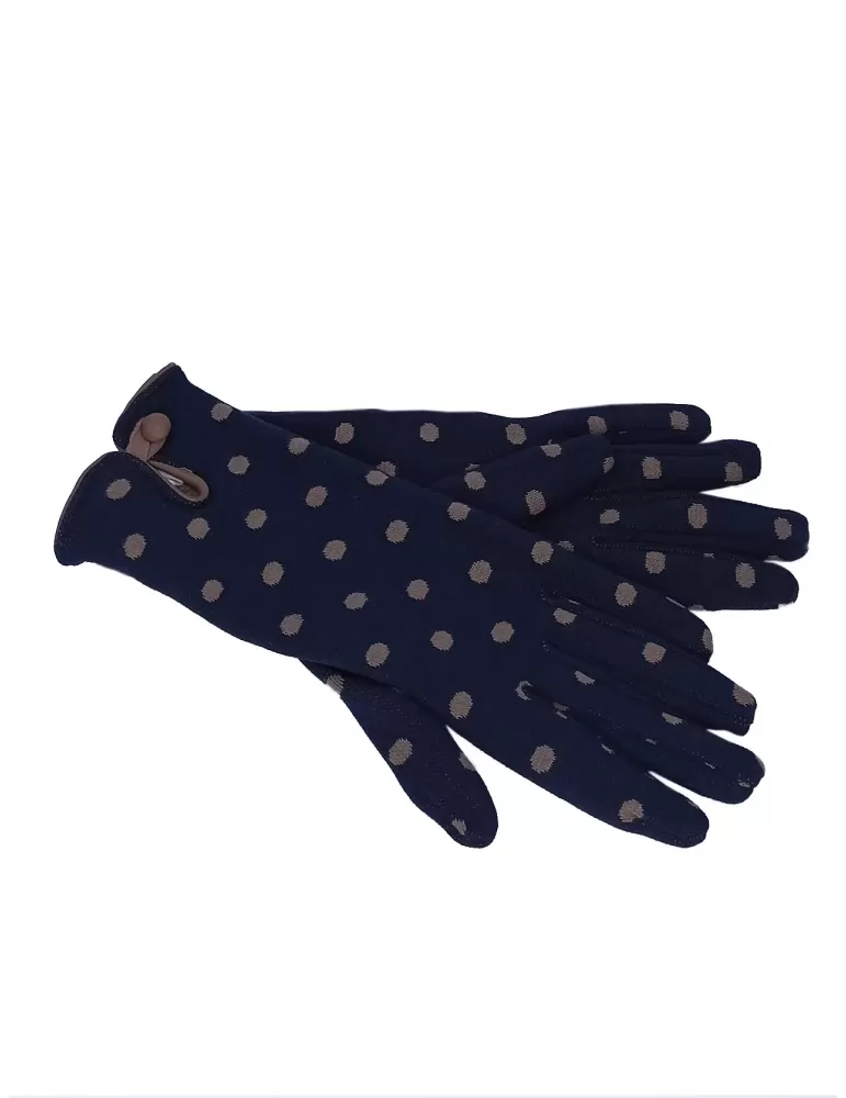 Bottega del Guanto | Guanti cotone con interno cashmere profili pelle