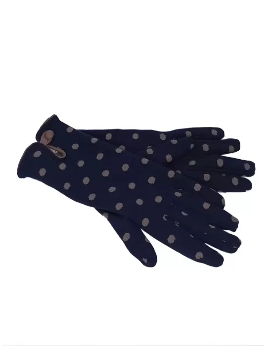 Bottega del Guanto | Guanti cotone con interno cashmere profili pelle