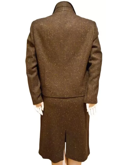 Costume de tweed brun de vente en ligne