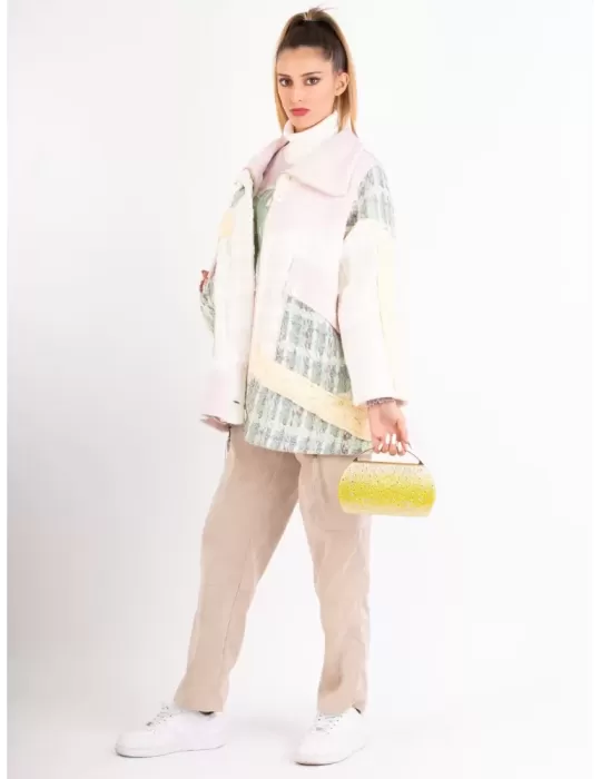 Tricot Chic | Pantaloni cargo velluto millerighe beige fino alla tg 52