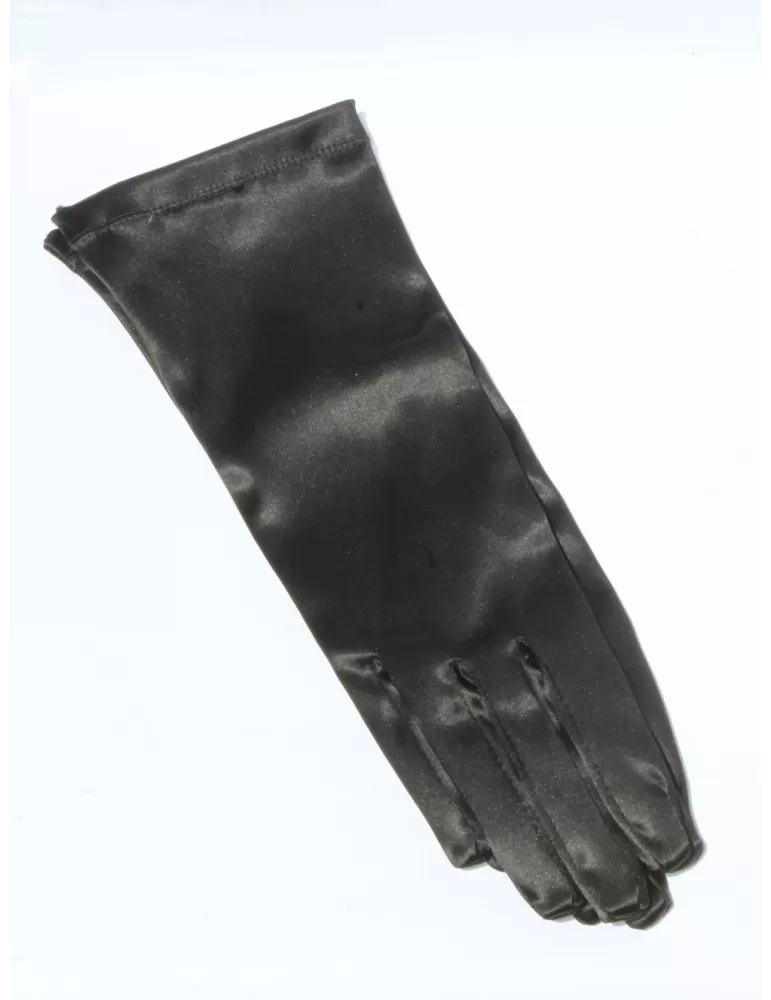 Silk and cotton satin black formal glooves 2 inch or 24 cm Silk and cotton satin black formal glooves 2 inch or 24 cm