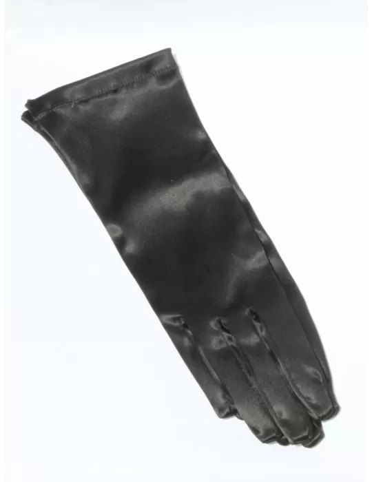 Silk and cotton satin black formal glooves 2 inch or 24 cm Silk and cotton satin black formal glooves 2 inch or 24 cm