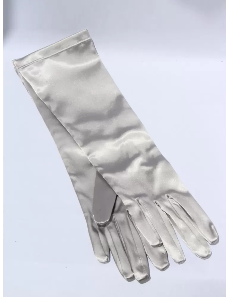 Silk and cotton satin black formal glooves 2 inch or 24 cm Silk and cotton satin black formal glooves 2 inch or 24 cm