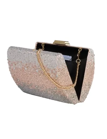 Anna Cecere pink silver shadows iridescent crystals jewel bag 2