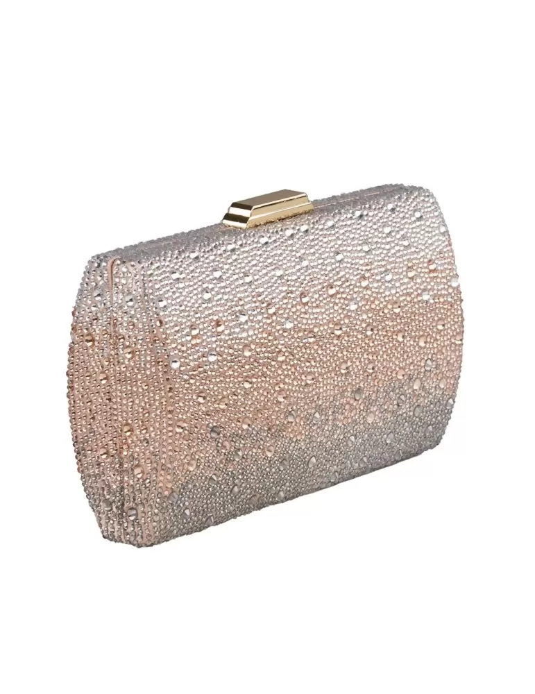 Anna Cecere bags | Borsa gioiello rosa e argento strass iridescenti aca629