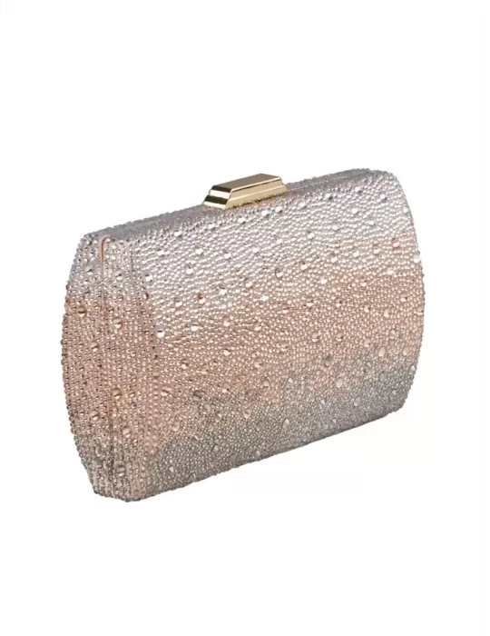 Anna Cecere bags | Borsa gioiello rosa e argento strass iridescenti aca629