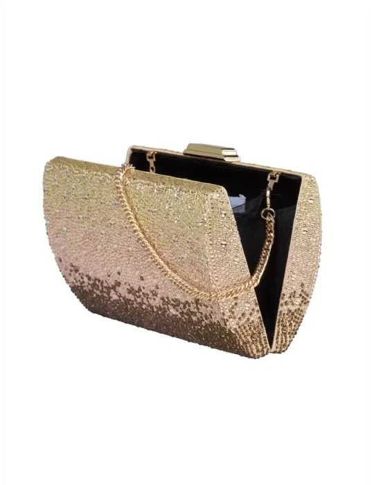 Anna Cecere bags | Borsa gioiello bronzo oro strass iridescenti aca629