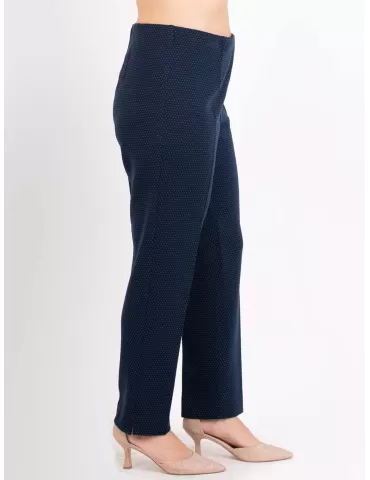Aldo Colombo Finest merino wool dark blue jersey trousers 2