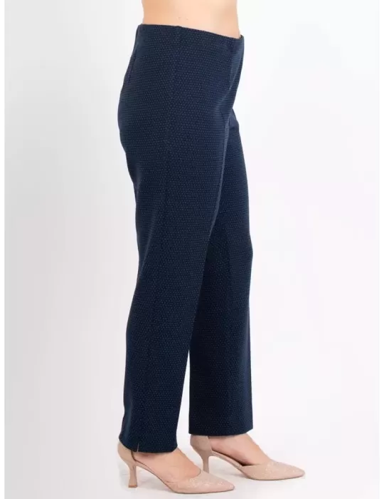 Aldo Colombo online | Pantaloni pura lana blu microfantasia verde