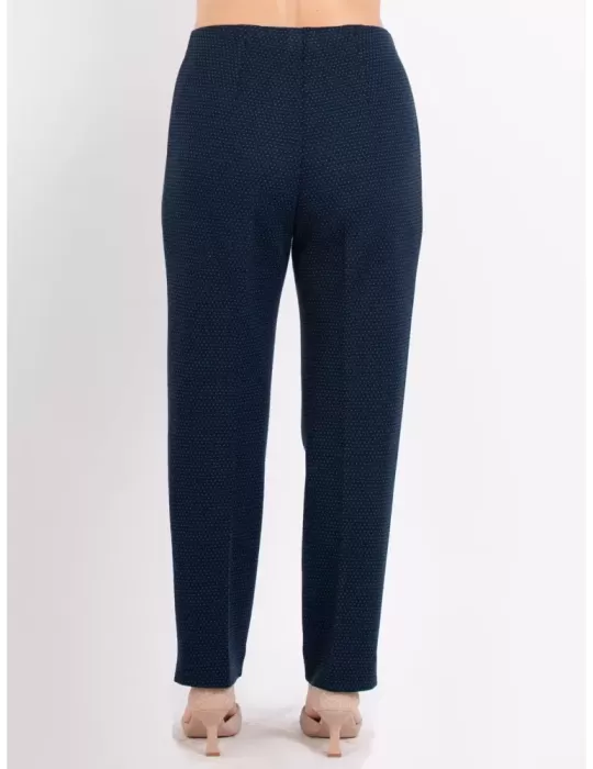 Aldo Colombo online | Pantaloni pura lana blu microfantasia verde