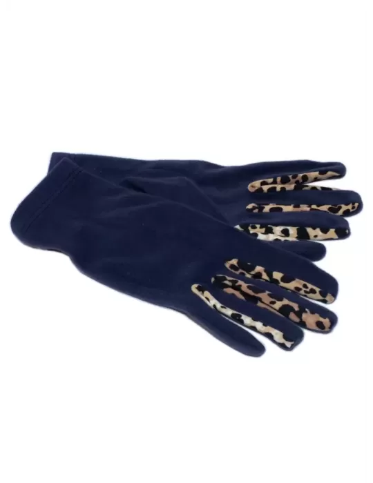 Bottega del Guanto | Red Animal printed fingers pile gloves