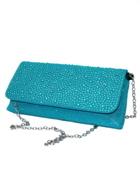 Anna Cecere bags | Borsa gioiello raso fucsia e strass multicolore aca0154