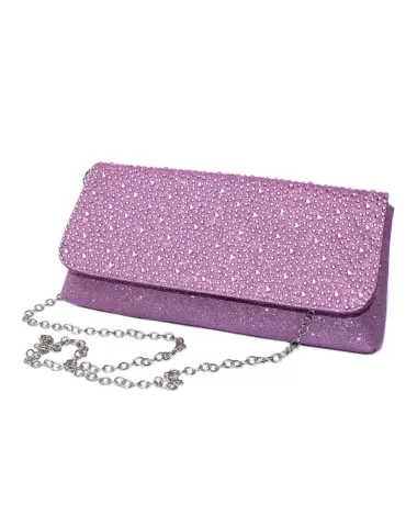 Anna Cecere bags | Borsa gioiello rosa cipria lurex con strass acd03 2
