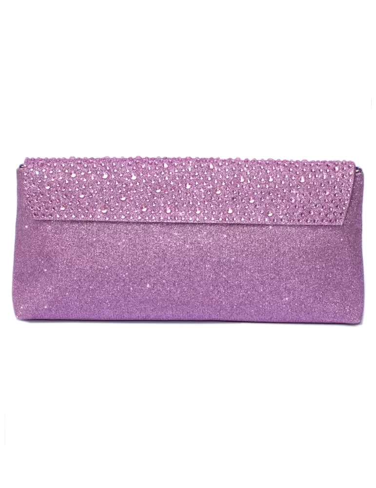 Anna Cecere bags | Borsa gioiello rosa cipria lurex con strass acd03