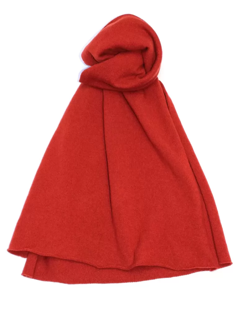 Musetti wool and cashmere | Sciarpa arancio tegola in maglia di lana