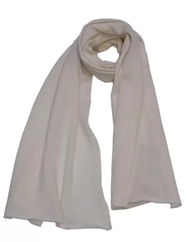 Musetti wool and cashmere plain brown tricot scarf