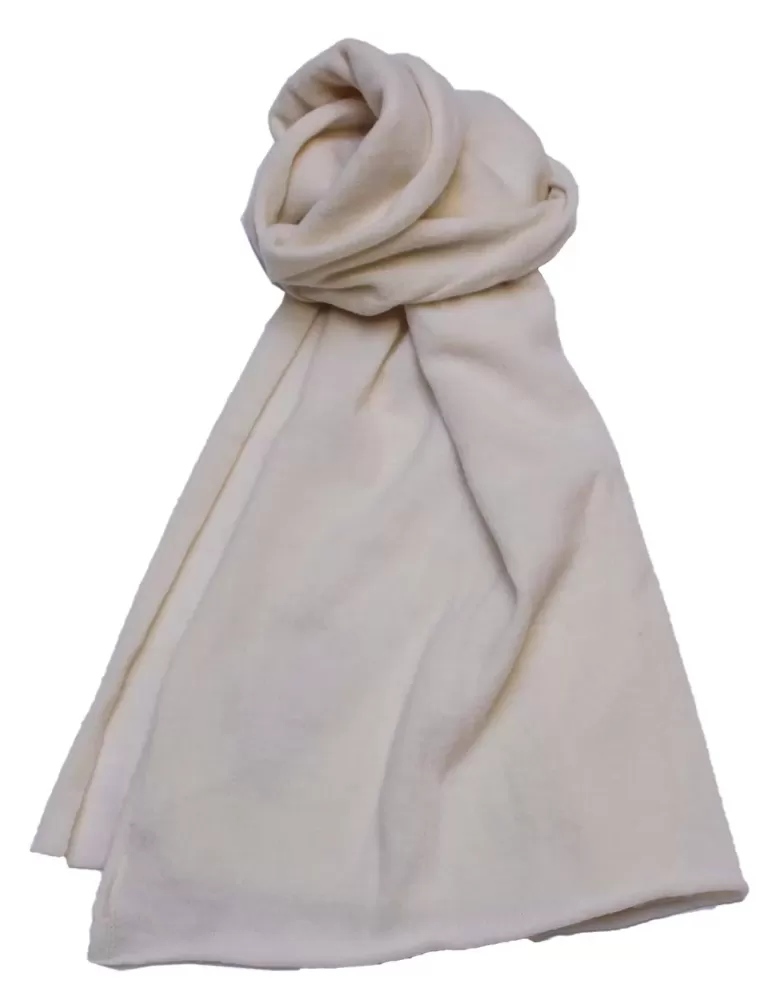 Musetti cashmere | Sciarpa bianca tricot di pura lana e cashmere