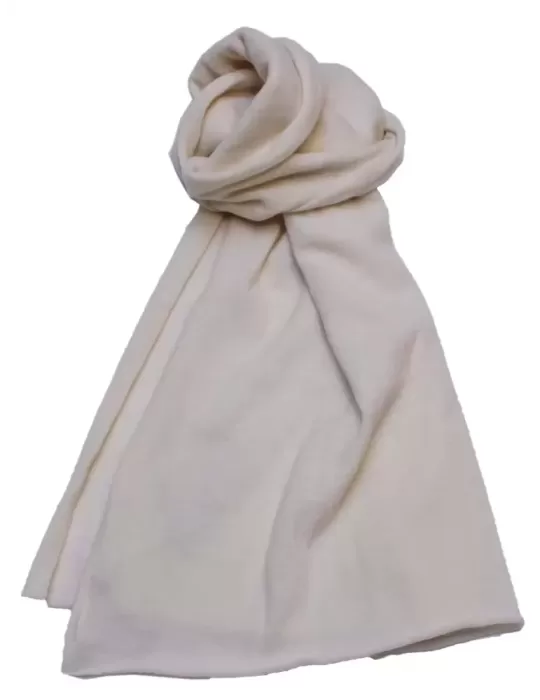 Musetti cashmere | Sciarpa bianca tricot di pura lana e cashmere