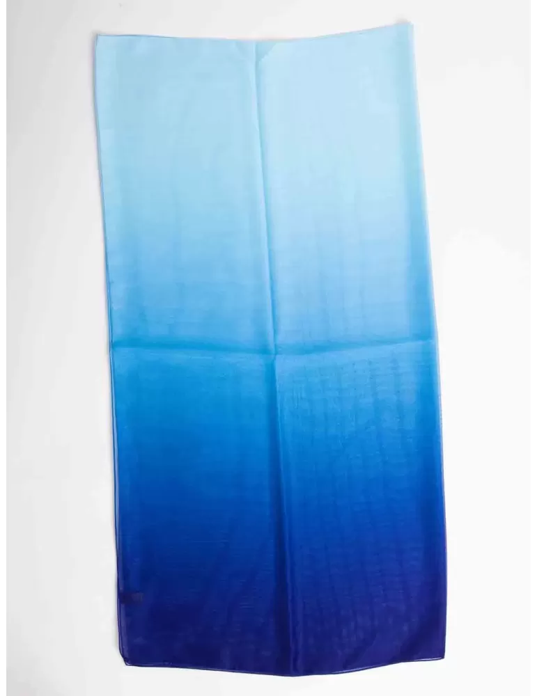 Royal and light blue blended formal silk scarf shawl beach robe sarong