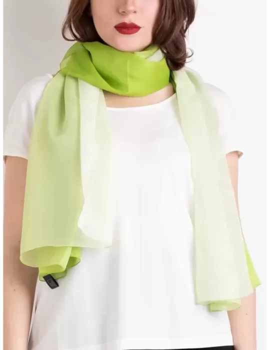 Green blended formal silk scarf shawl sarong