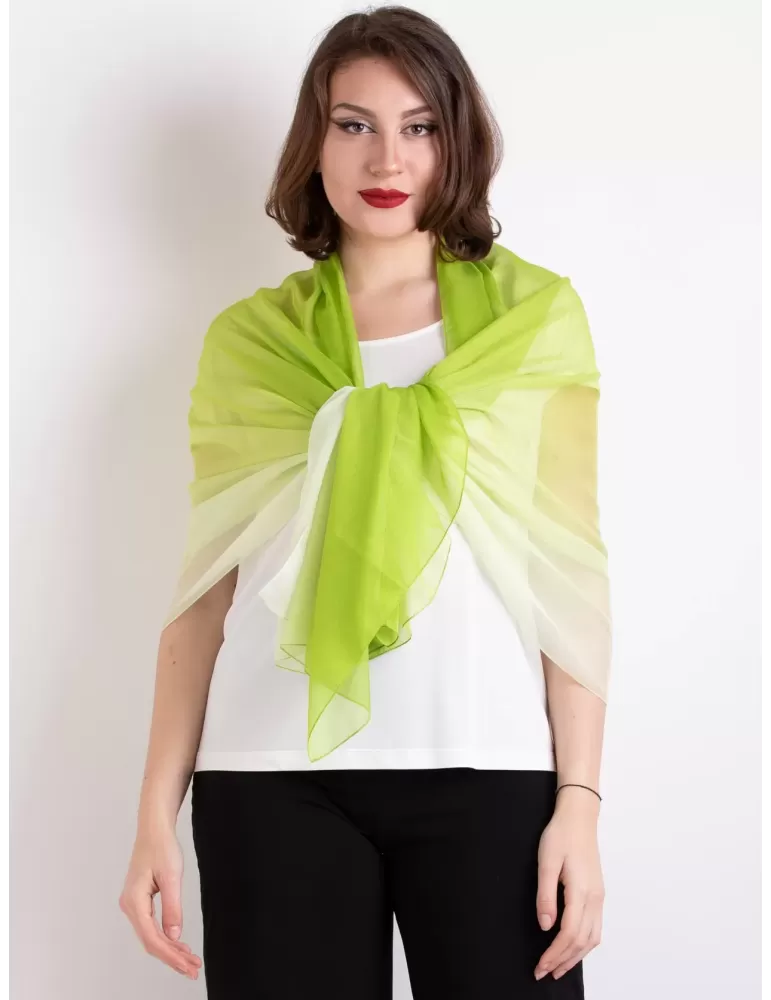 Green blended formal silk scarf shawl sarong Green blended formal silk scarf shawl sarong