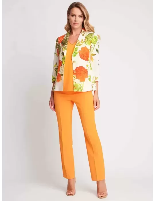 Piero Moretti 2024 | Orange flowers three piece formal pants suit Piero Moretti 2024 | Orange flowers three piece formal pants suit