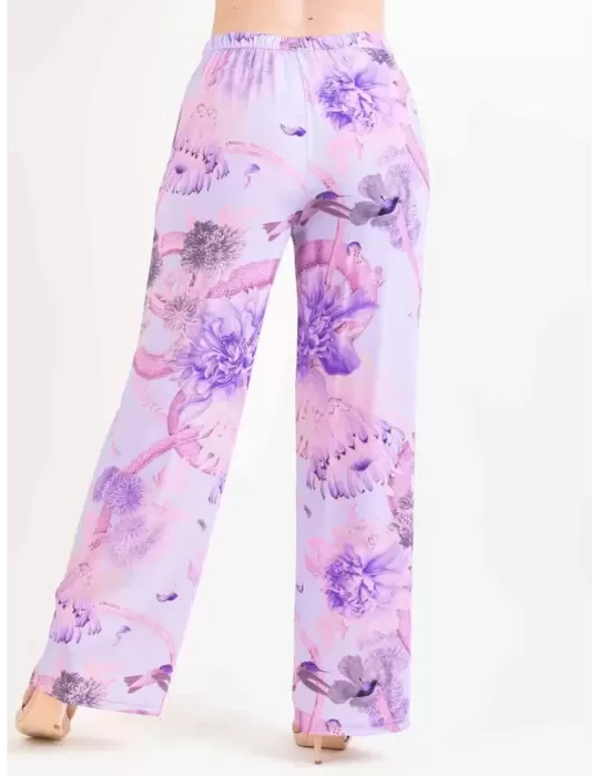 Maesta Milano | Turquoise silk satin pull-on palazzo trousers