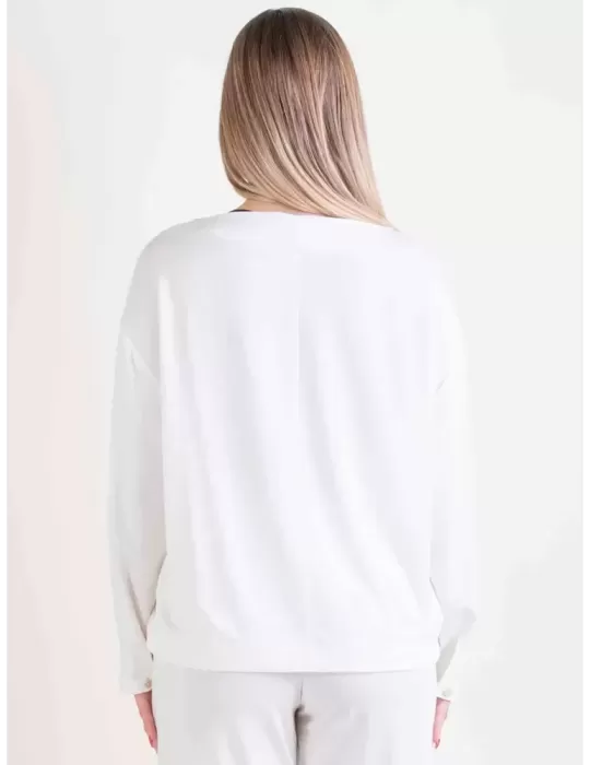 Blusa nera con borchie e strass Francesca Mercuriali fino alla tag 60