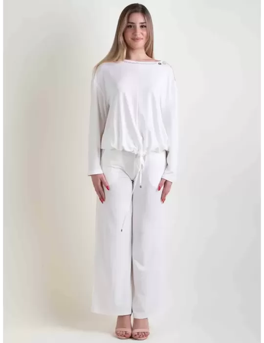 Blusa nera con borchie e strass Francesca Mercuriali fino alla tag 60