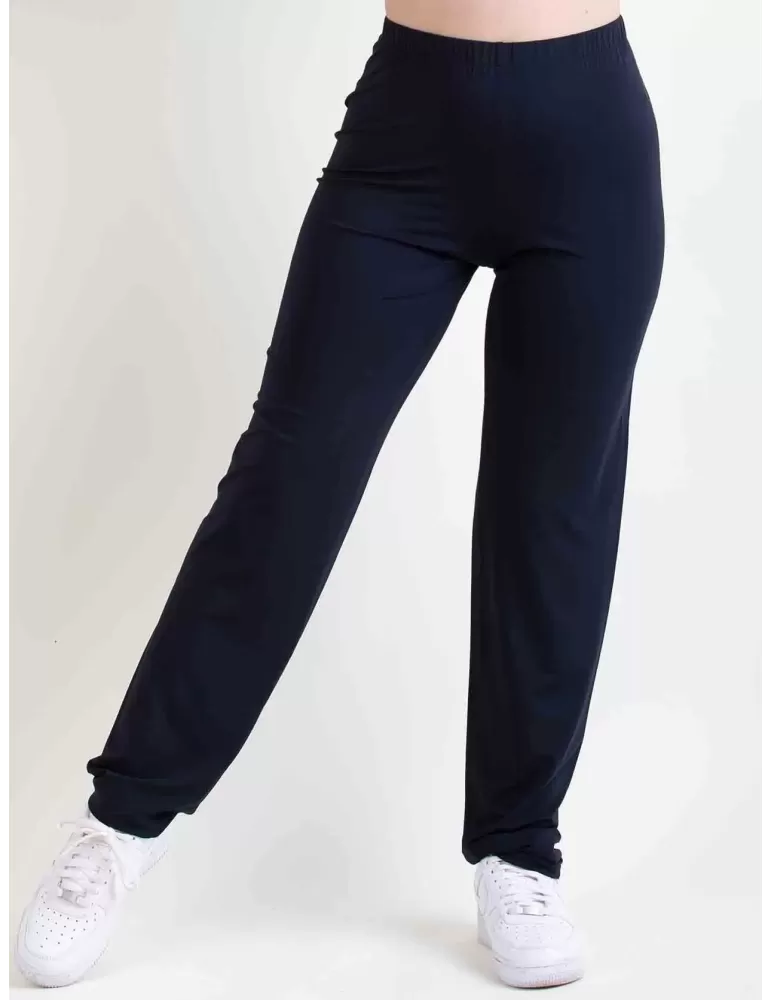 F. Mercuriali dark blue viscose pull-on cigarette trousers