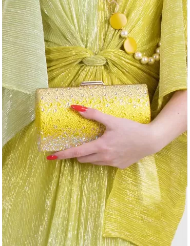 Anna Cecere bags | Borsa gioiello gialla strass iridescenti aca629 2