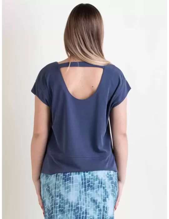 Paz Torras dark blue t-shirt blouse plus size available