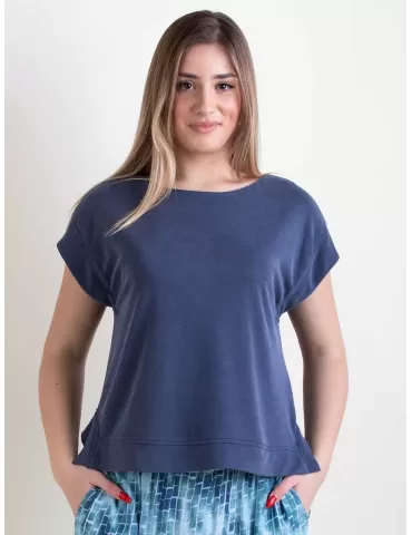 Maglia blu a trapezio...