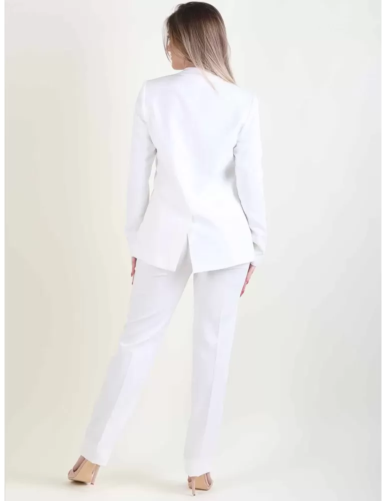 Paz Torras 2024 | White tuxedo jacket with trousers two piece suit