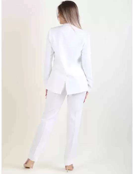 Paz Torras 2024 | White tuxedo jacket with trousers two piece suit