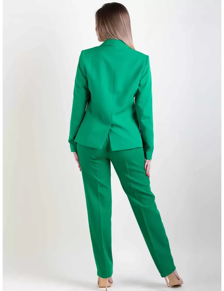 Paz Torras 2024 | green tuxedo jacket with trousers suit for women